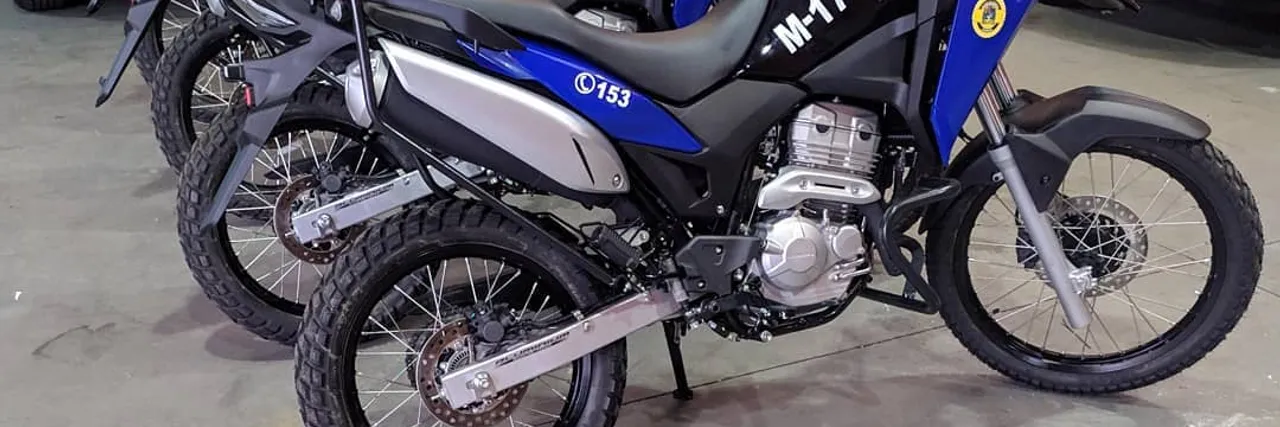 Frota de motos da Guarda Civil preparadas com sinalização